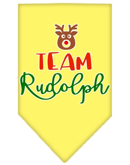 Team Rudolph Screen Print Bandana Yellow Large