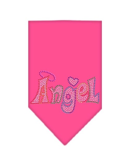 Technicolor Angel Rhinestone Pet Bandana Bright Pink Size Large