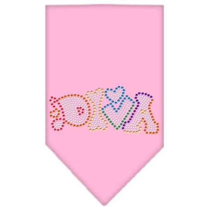 Technicolor Diva Rhinestone Pet Bandana Light Pink Size Large