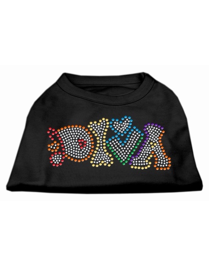 Technicolor Diva Rhinestone Pet Shirt Black Lg