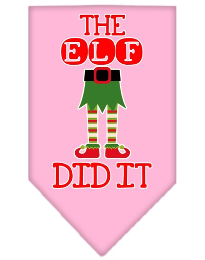 The Elf Did It Screen Print Bandana Light Pink Large