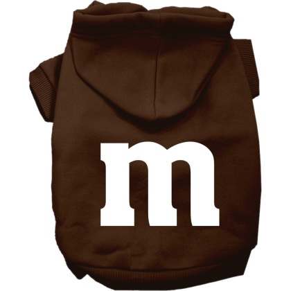 The M Costume Screen Print Dog Hoodie Brown Size XS