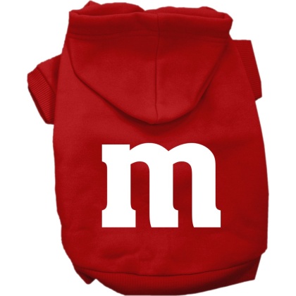 The M Costume Screen Print Dog Hoodie Red Size XS