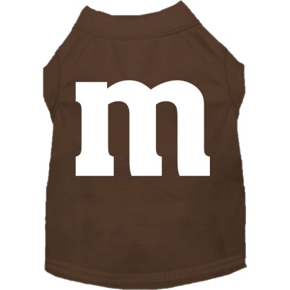 The M Costume Screen Print Dog Shirt Brown Size XS
