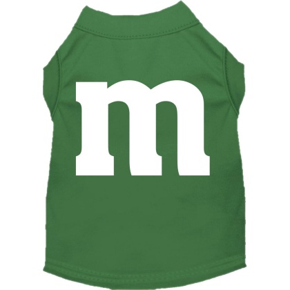The M Costume Screen Print Dog Shirt Green Size XS