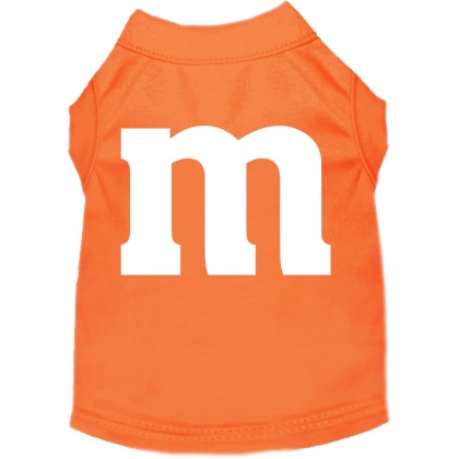 The M Costume Screen Print Dog Shirt Orange Size XS
