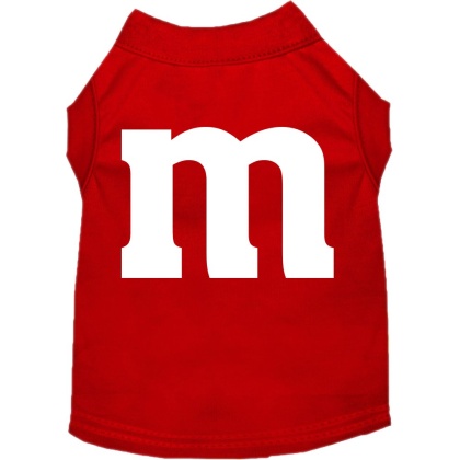 The M Costume Screen Print Dog Shirt Red Size XS