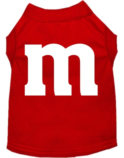 The M Costume Screen Print Dog Shirt Red Size XS