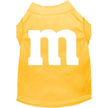 The M Costume Screen Print Dog Shirt Yellow Size XS
