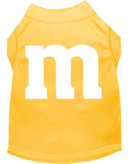 The M Costume Screen Print Dog Shirt Yellow Size XS