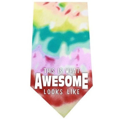 This is what Awesome Looks Like Screen Print Bandana Tie Dye