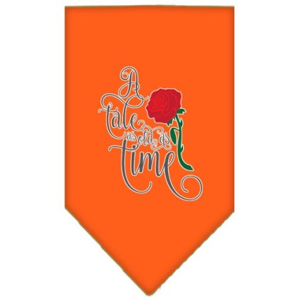 Timeless Tale Screen Print Bandana Orange Large