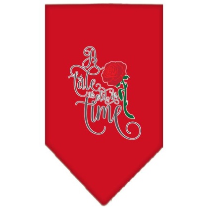 Timeless Tale Screen Print Bandana Red Large