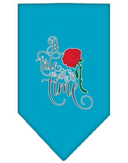 Timeless Tale Screen Print Bandana Turquoise Large