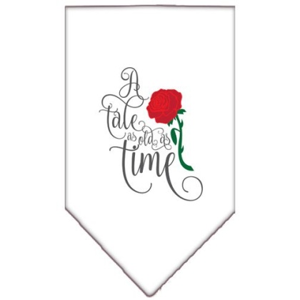 Timeless Tale Screen Print Bandana White Large