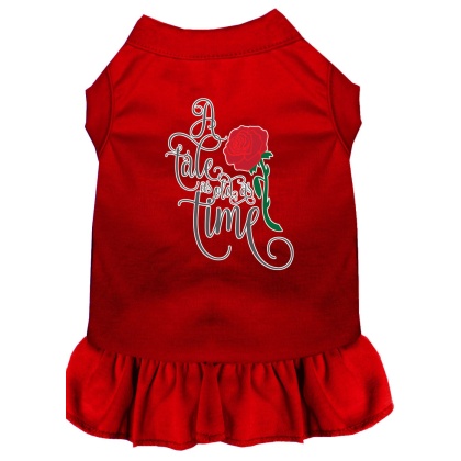 Timeless Tale Screen Print Dog Dress Red 4X