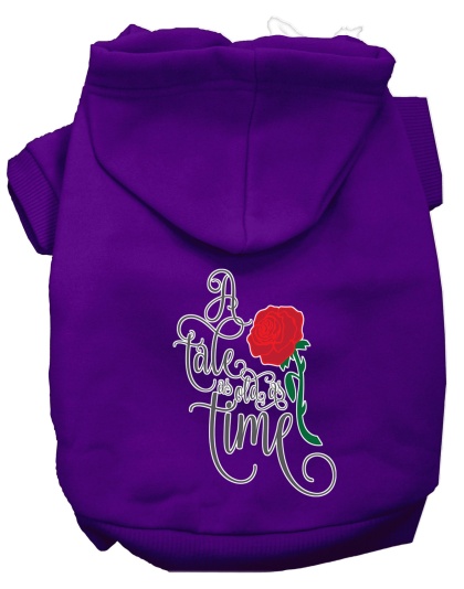 Timeless Tale Screen Print Dog Hoodie Purple L