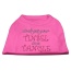 Tinsel in a Tangle Rhinestone Dog Shirt Bright Pink Lg