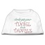 Tinsel in a Tangle Rhinestone Dog Shirt White Lg