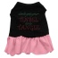 Tinsel in a Tangle Rhinestone Dress Black with Pink Lg