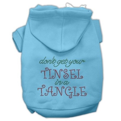 Tinsel in a Tangle Rhinestone Hoodies Baby Blue L