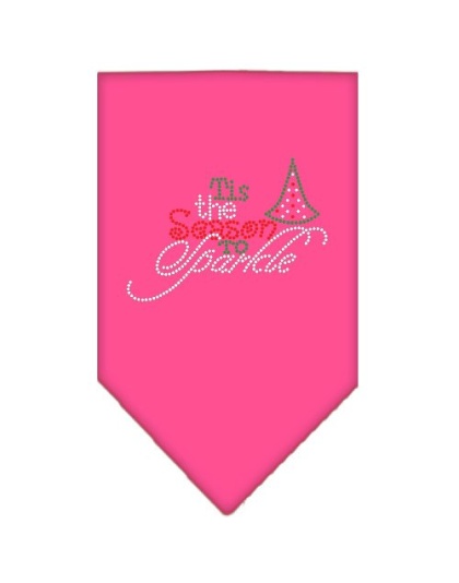 Tis the Season to Sparkle Rhinestone Bandana Bright Pink Large