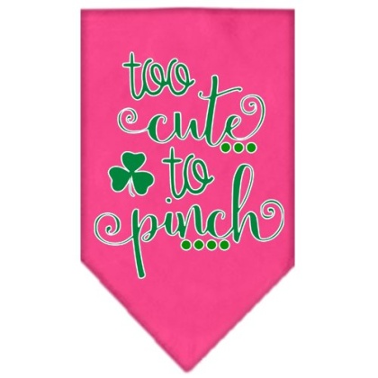 Too Cute to Pinch Screen Print Bandana Bright Pink Large