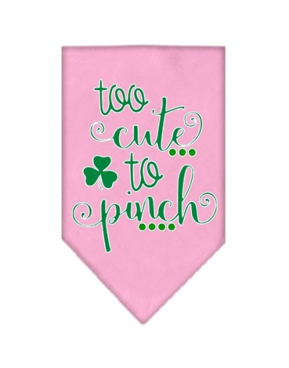 Too Cute to Pinch Screen Print Bandana Light Pink Large