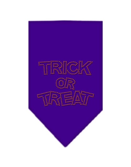 Trick or Treat Rhinestone Bandana Purple Large