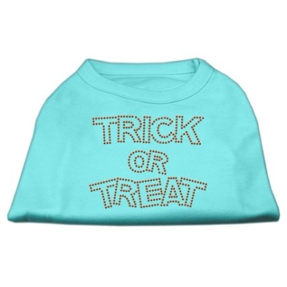 Trick or Treat Rhinestone Shirts Aqua L