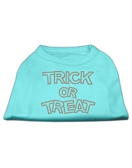 Trick or Treat Rhinestone Shirts Aqua L