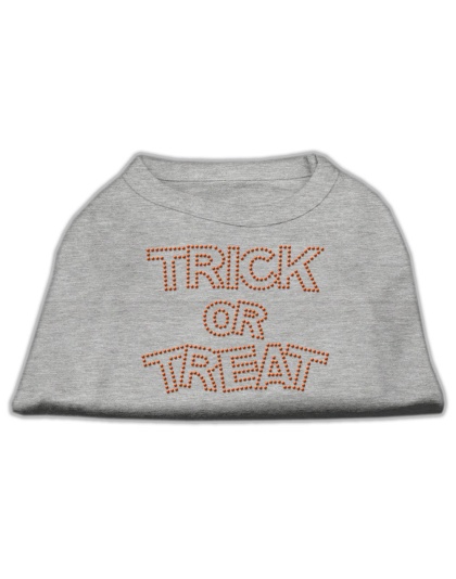 Trick or Treat Rhinestone Shirts Grey L