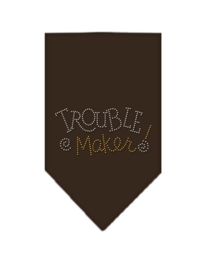 Trouble Maker Rhinestone Bandana Cocoa Large