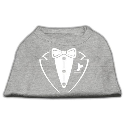 Tuxedo Screen Print Shirt Grey Lg