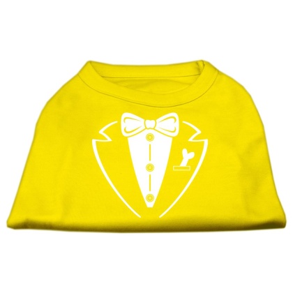 Tuxedo Screen Print Shirt Yellow Lg