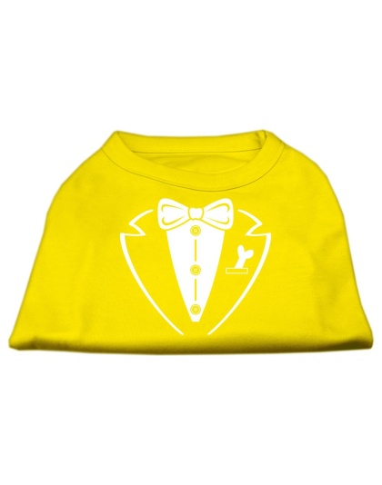 Tuxedo Screen Print Shirt Yellow Lg