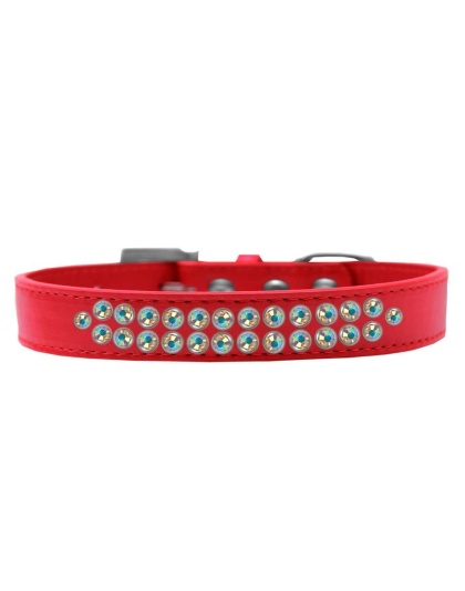 Two Row AB Crystal Size 12 Red Dog Collar