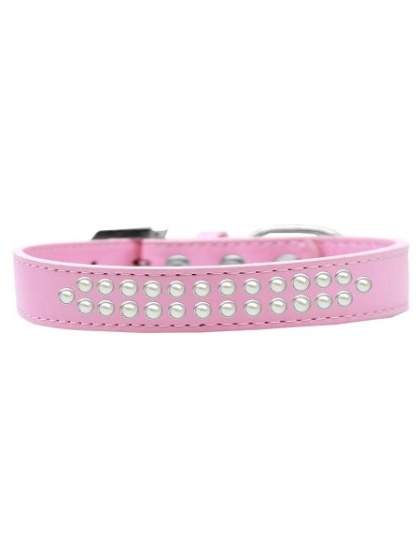 Two Row Pearl Size 12 Light Pink Dog Collar
