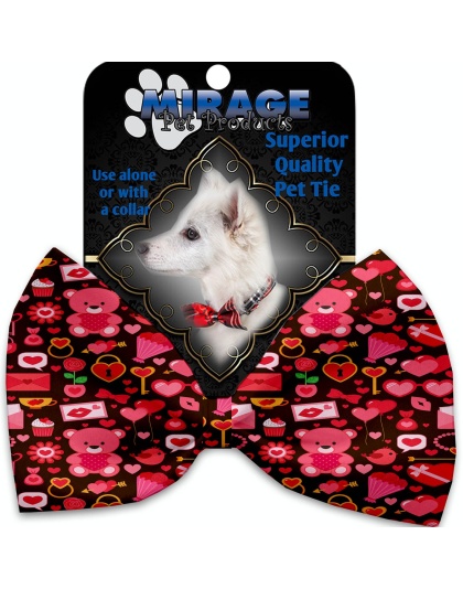 Valentines Day Bears Pet Bow Tie