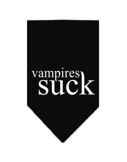 Vampires Suck Screen Print Bandana Black Large