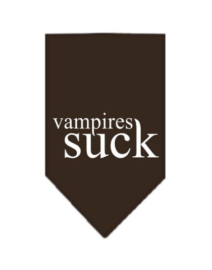 Vampires Suck Screen Print Bandana Cocoa Large