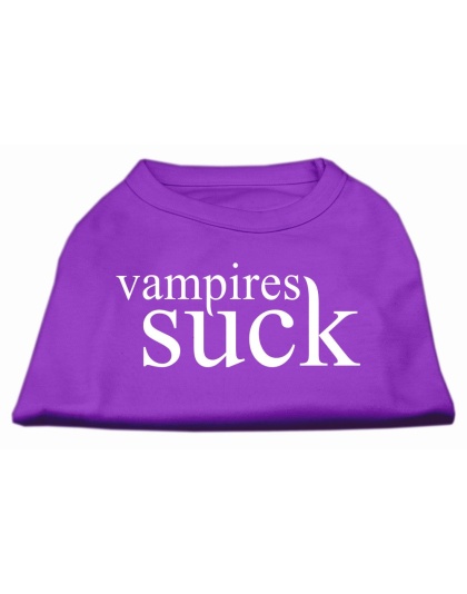 Vampires Suck Screen Print Shirt Purple L