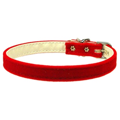 Velvet 3/8" Plain Collar Red 10