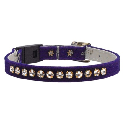 Velvet Breakaway Cat Collar Purple 10