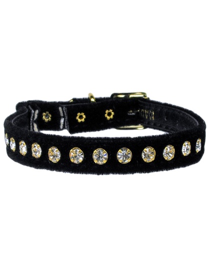 Velvet Cat Safety w/Band Collar Black 10