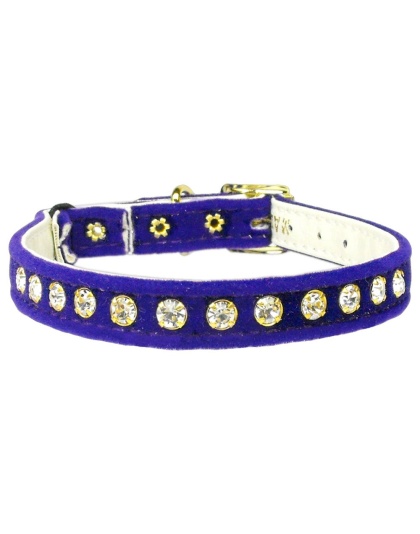 Velvet Cat Safety w/Band Collar Purple 10