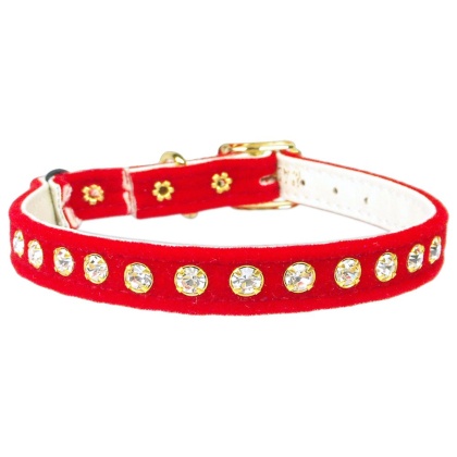 Velvet Cat Safety w/Band Collar Red 10