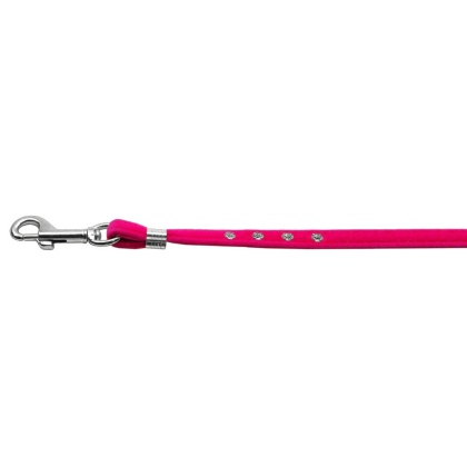 Velvet Step-In Harness Pink VL 3/8 Match-Jwl Leash Silver Hrdw
