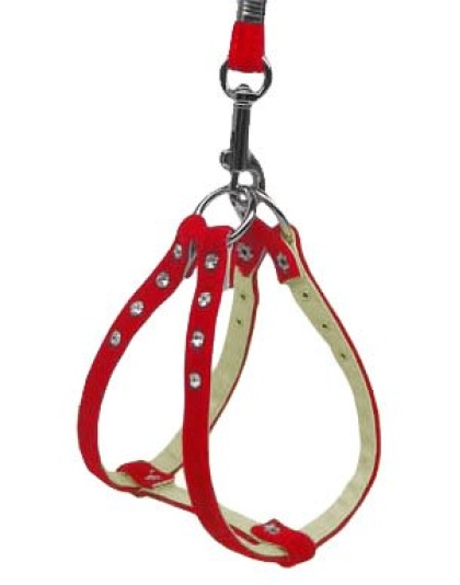 Velvet Step-In Harness Red VL 10