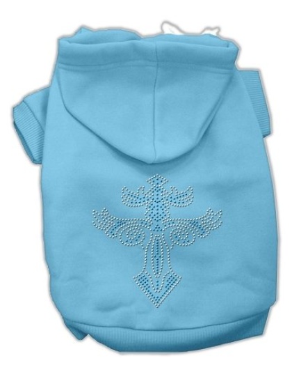 Warrior's Cross Studded Hoodies Baby Blue L